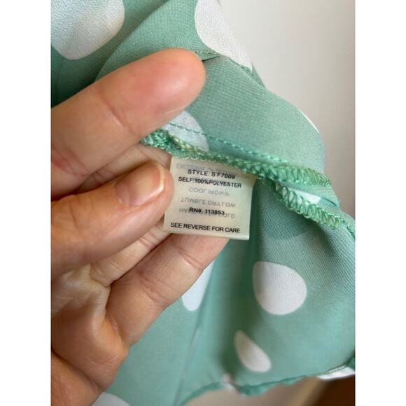 Pomelo Sheer Blouse from Stitchfix polka-dot Size Medium Sheer Novelty - Picture 5 of 8